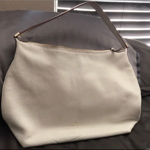 Kate Spade White pebble leather hobo